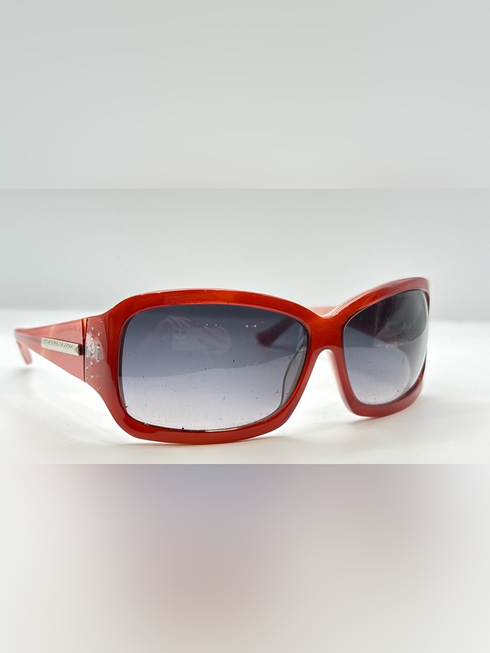 BCBGMaxAzria B178 Red Pink Oval Sunglasses Frames Only